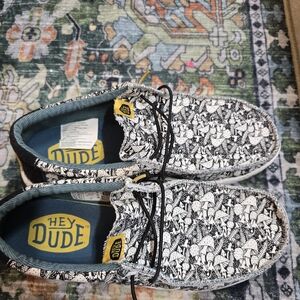 Hey Dude Monochrome Patterned Men's Loafers